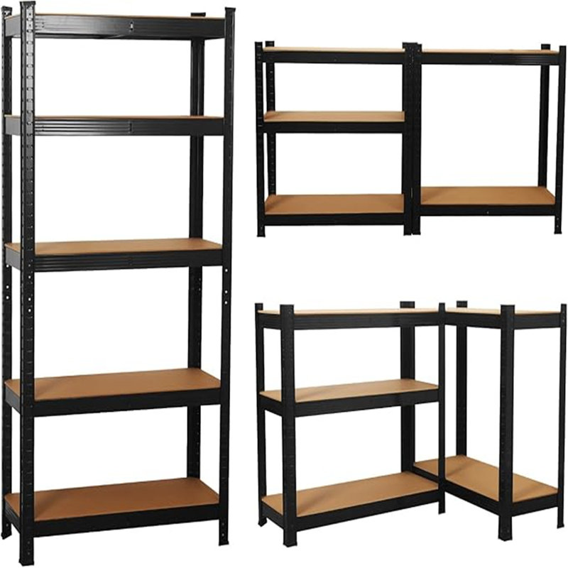 90 cm W Adjustable Height Storage Rack, Black