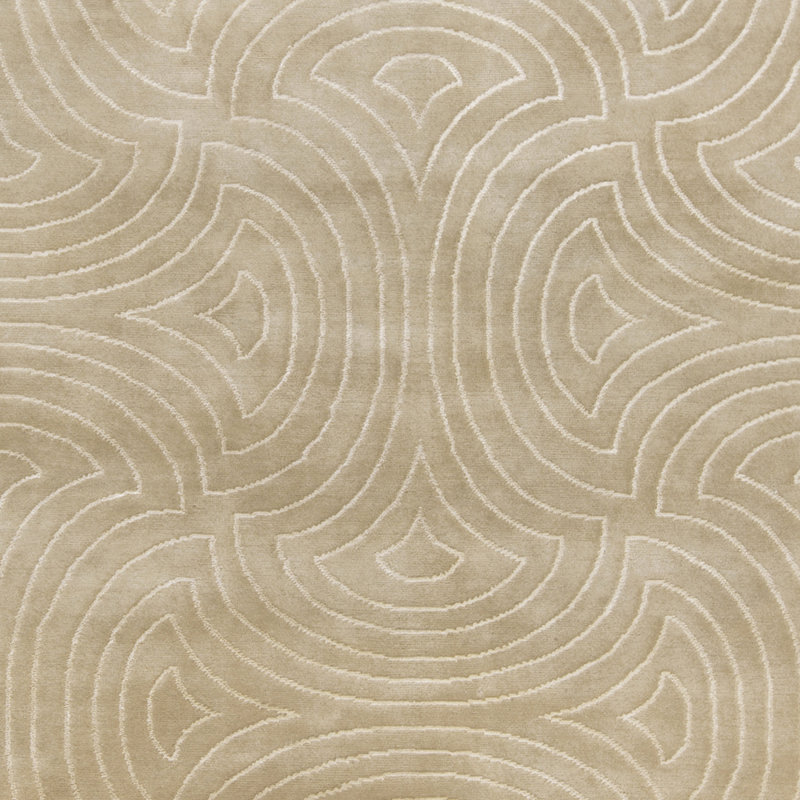 Tapis abstrait kaki noué à la main Elora, Rectangle 8 pi x 11 pi