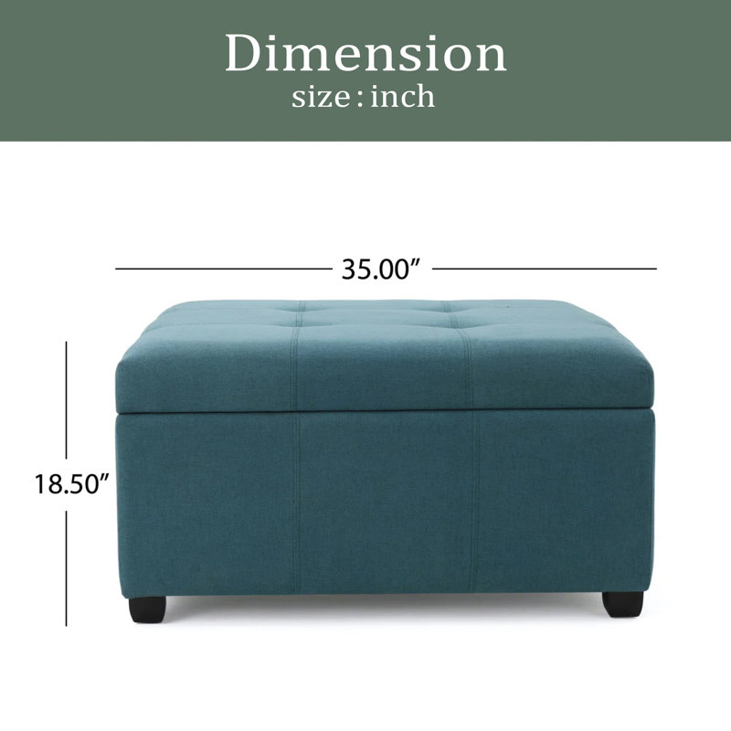 Tufted Square Storage Ottoman