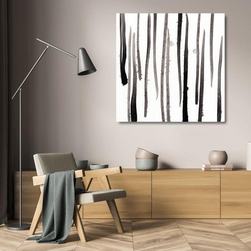 Art sur toile tendue, Eric Eric, "Direct Gestures monochromes V", H 20 po x l 20 po