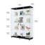 Vitrine à 3 portes, vitrine avec 4 tablettes-1125940472