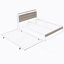Base de lit plateforme en métal avec couchette, ports USB et support à lattes-1195514244-1233128696