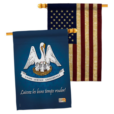 Double Sided 40'' H x 28'' W Polyester House Flag