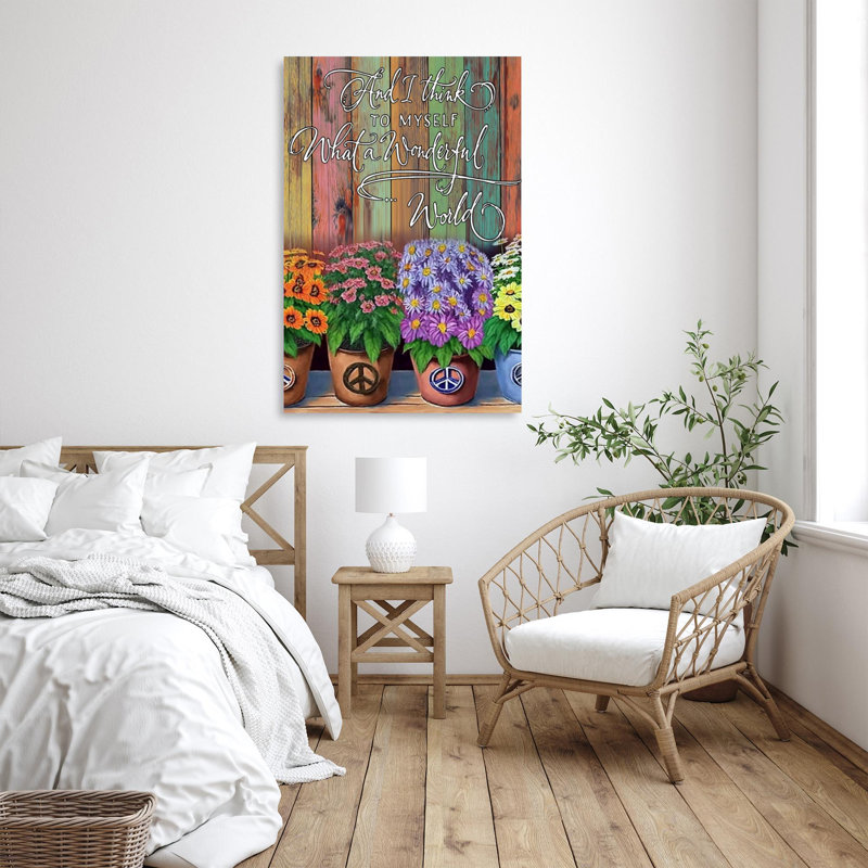 " Flowers Peace ", 20" H x 16" W x 1.25" D
