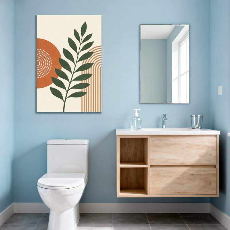 Abstract Abstract Plant Pattern With Geometric Shapes