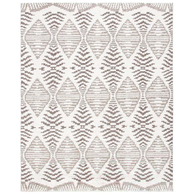 Simeon Hand Knotted Wool Geometric Rug, Rectangle 6' x 9'