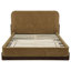 Lit plateforme tapissier grand Palmea Curry et noyer-153629725