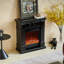 Simple French-style solid wood electric decorative fireplace with simulated flames-1912579735