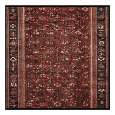 Tapis brun lavable à la machine