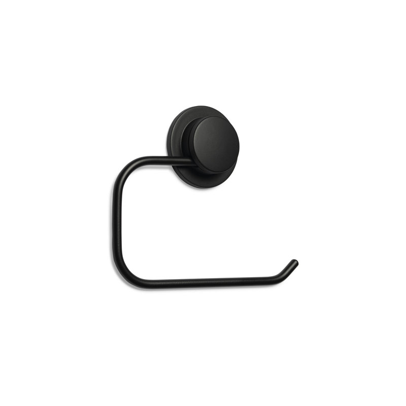 Stick 'n' Lock Matt Black Self Adhesive Toilet Roll Holder