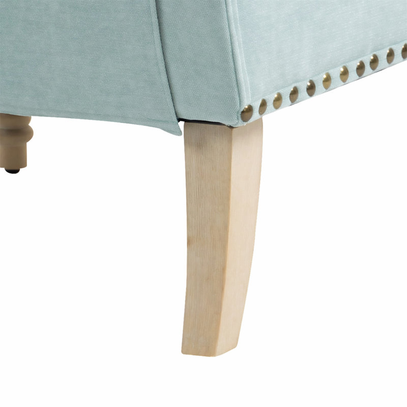 Fauteuil rembourré confortable avec structure en bois robuste pour diverses pièces, Sauge