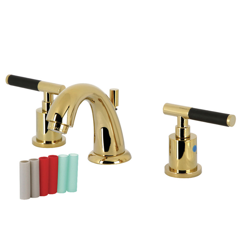 Robinet de salle de bain espacé avec ensemble de drain Kaiser, Laiton poli