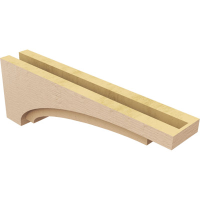5"W x 30"D x 10"H Rivera Rough Cedar Woodgrain TimberThane Corbel, Primed Tan