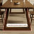 Nut-brown Rectangular Solid Wood Dining Table-841430013