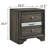 Grey 3-Drawer Nightstand