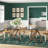 Mark Glass Top Solid Wood Base Dining Table-98494732