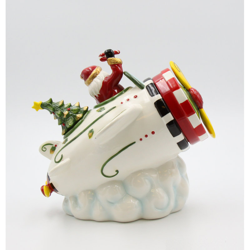 I Believe Santa Airplane Cookie Jar 