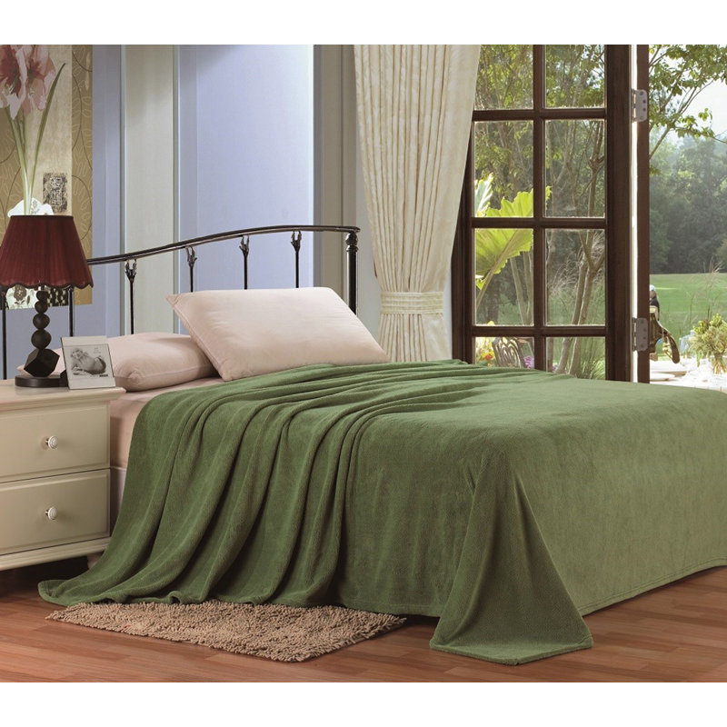  Couverture unie Simply Lush, Double, Sauge