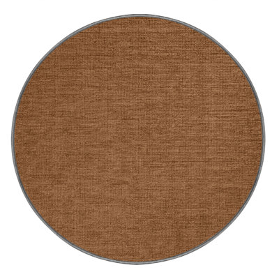 Tapis brun uni lavable à la machine