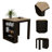 Kitchen Island Table, Two Legs, Three Side Shelves-89058585