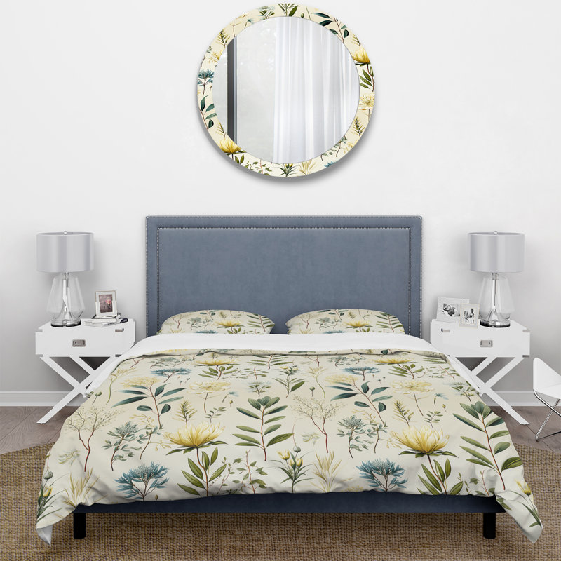 Ensemble de housse de couette Coastal Elegance - Plants, Housse de couette simple + 1 taie décorative stan