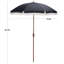 Parasol de plage 73,62 po Tyler-44955036