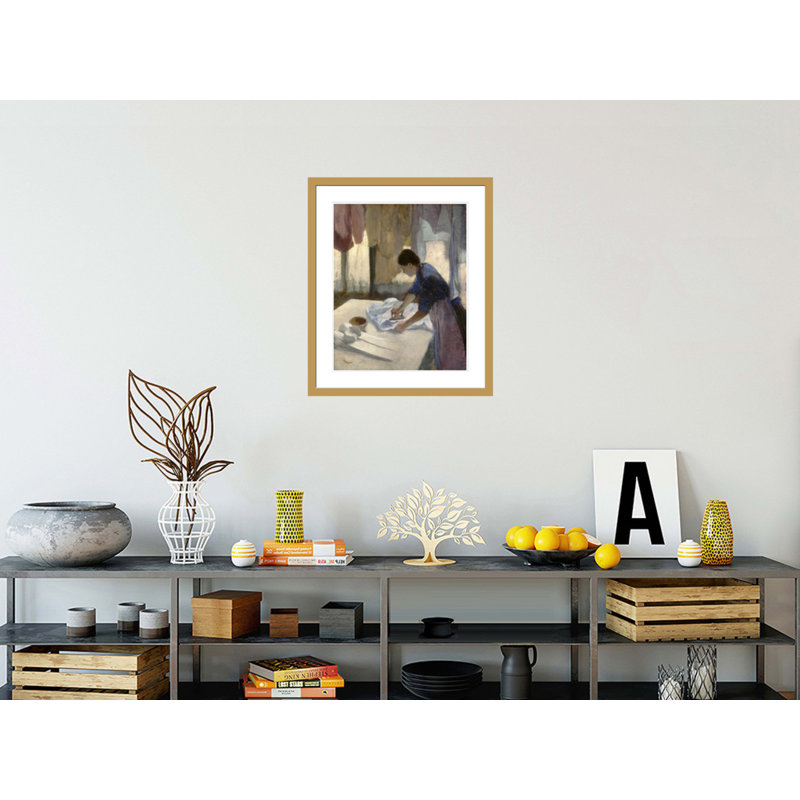 «Woman Ironing» par Edgar Degas, impression giclée sur cadre, H 27,77 po x l 23,5 po