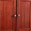 Armoire de coin en cerisier avec 8 portes et un grand espace de rangement
