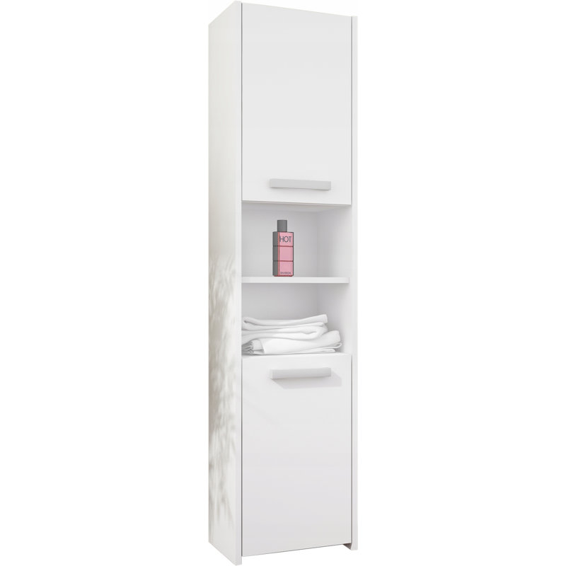 Rhoen Linen Cabinet, Highgloss Sand Grey
