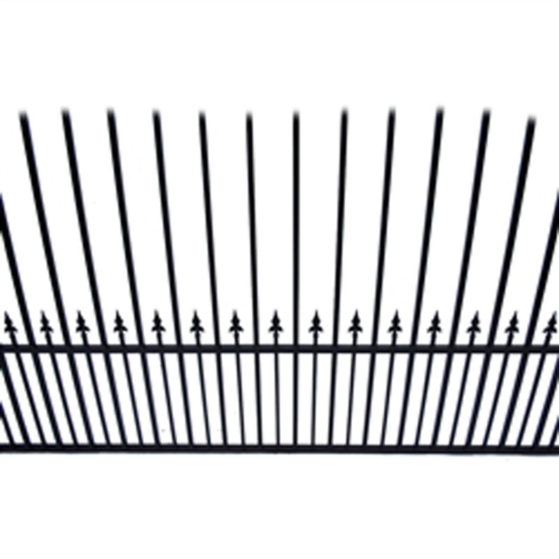 St. Louis Style Black Steel Arched Driveway Gate