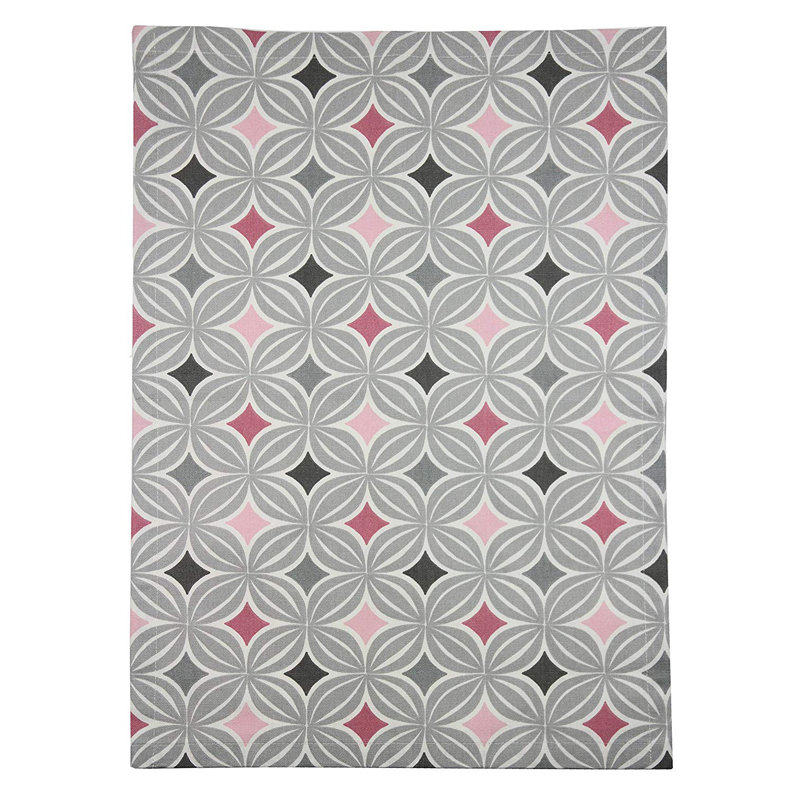 Amethy 100% Cotton Geometric Rectangle Napkin, Blush Pink