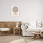 Cercles modernes sur fond beige sur bois-93872647-93872644