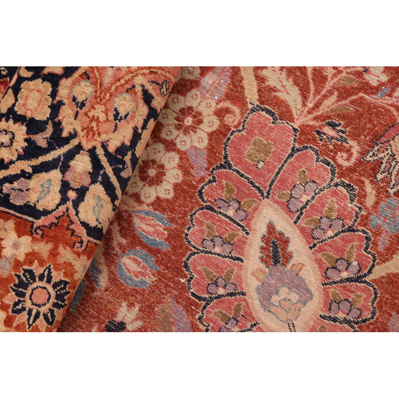 Tapis oriental rouille en laine noué à la main 8 pi 2 po x 10 pi 4 po Parizoda