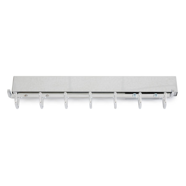 Rev-A-Shelf Gürtel- & Krawatten-Organizer – 35,6 Cm, Ausziehbar & Schwenkbar, 7 Haken, Satin Nickel