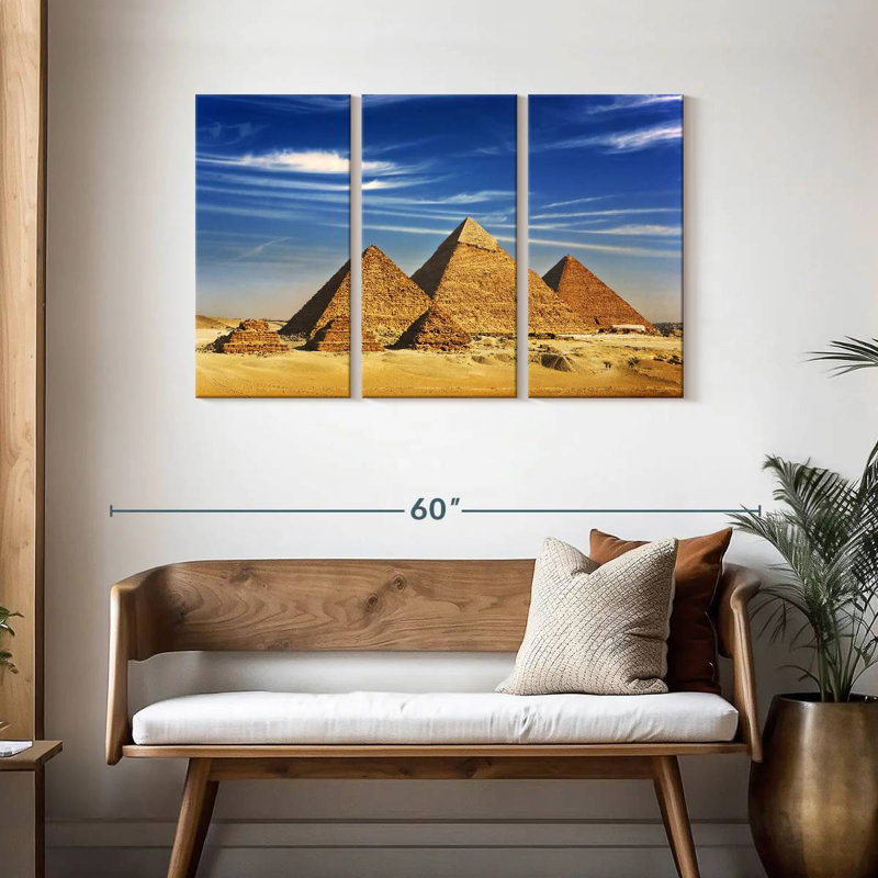 Pyramides égyptiennes de Gizeh Adella, H 28 po x l 45 po