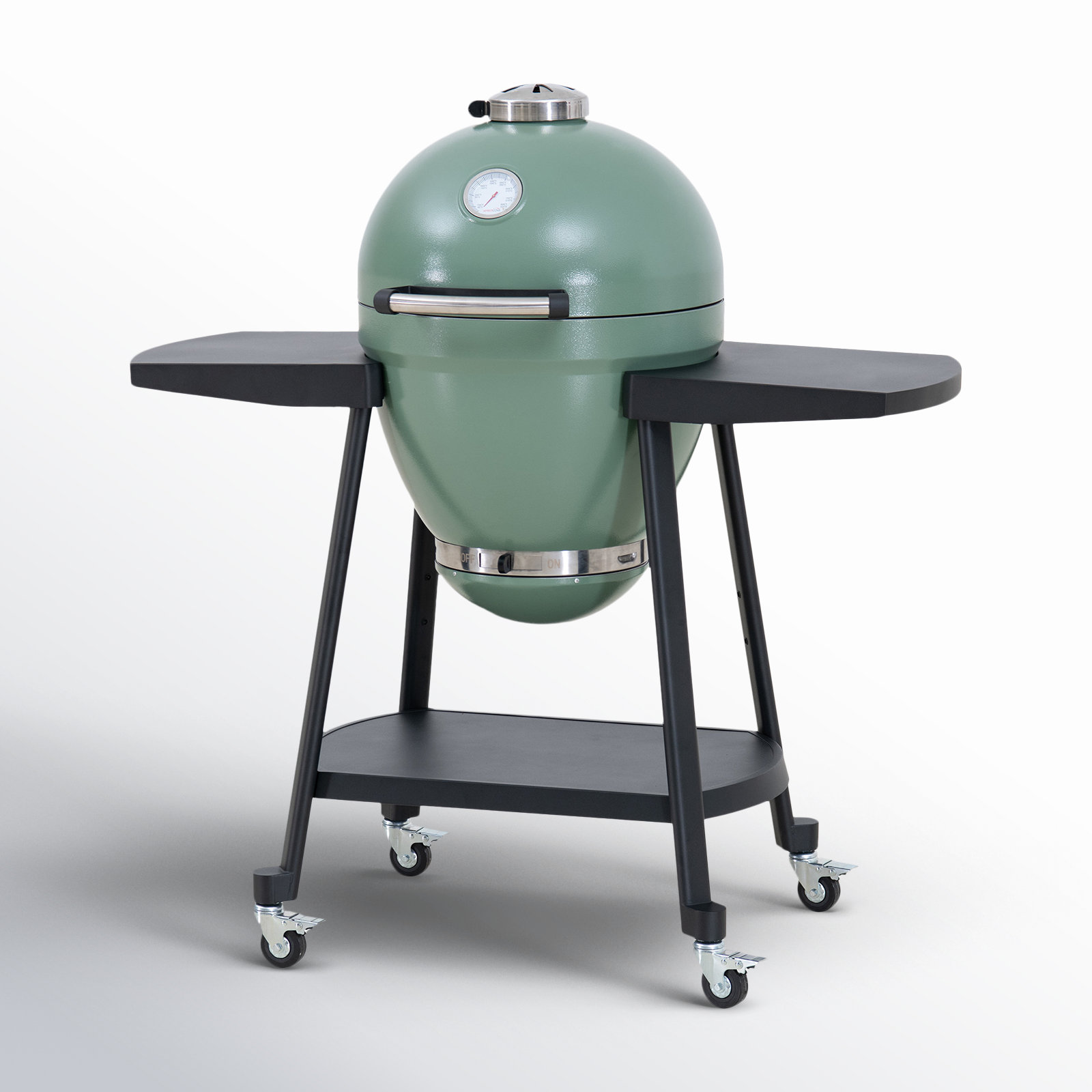 Kamado Grill with Pizza Stone, Green