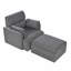 Fauteuil d'appoint rembourré avec repose-pieds avec rangement-1385108750