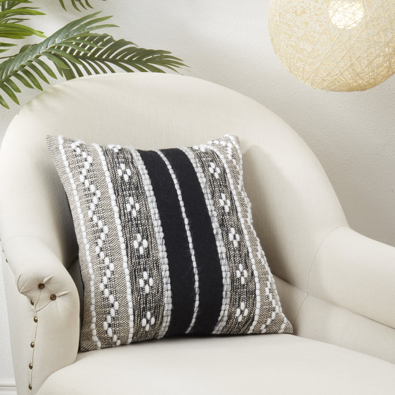 Housse de coussin en coton Jaeda Collection, H 18 po x l 18 po, Carré