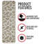 Tapis d’escalier beige doux et beige treillis Alday