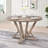 Rustic Farmhouse 5-Piece Dining Set with Round Pedestal Table and Faux Leather Chairs