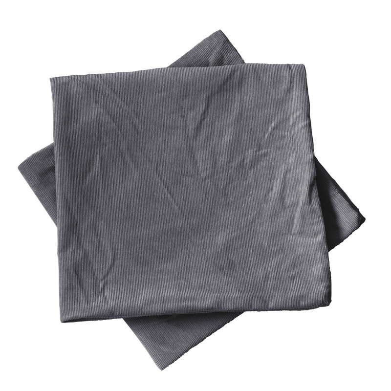 Cotton Corduroy Pillow Cover, Gray Flannel