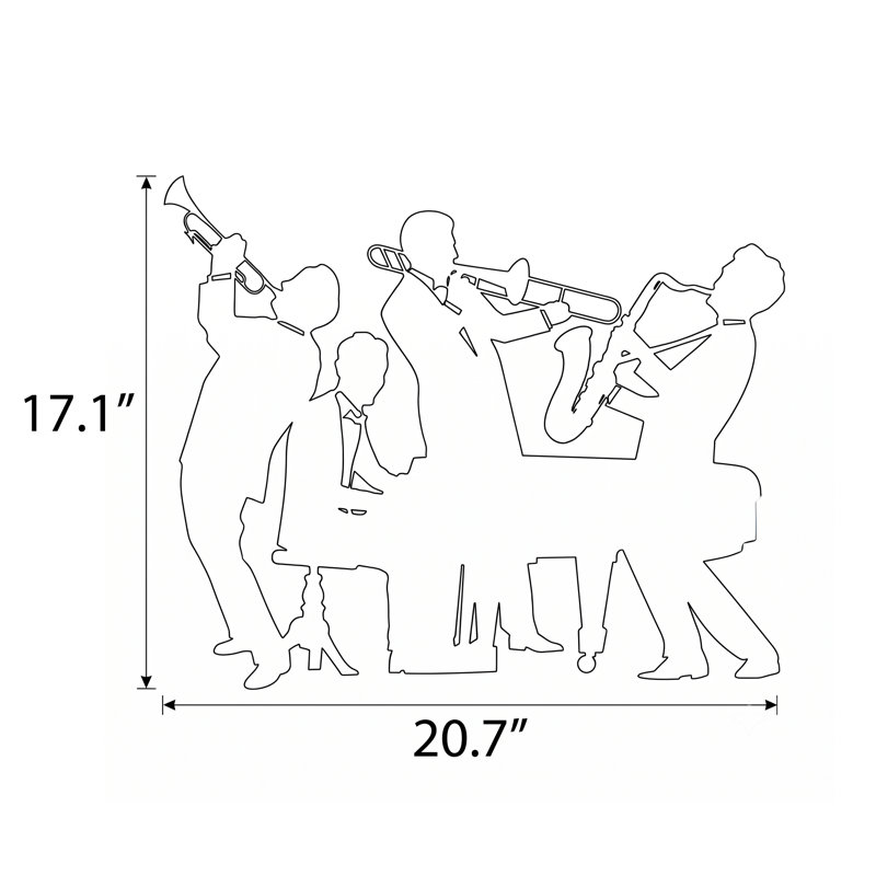 Rhythmic Muse Metal Wall Sculpture