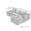 Canapé modulaire de 97 po, canapé modulaire Cloud avec assise profonde, canapé modulaire moderne en L avec méridienne, canapé rembourré pour salon, sans assemblage, vert-1224903264