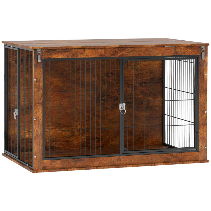Furniture Style Crate with 2 Doors, 77cm H x 118cm W x 75cm D