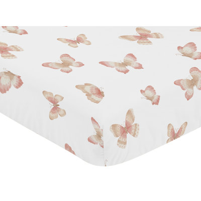 Drap-housse pour lit de bébé Butterfly