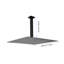 Pomme de douche 16 po noir mat