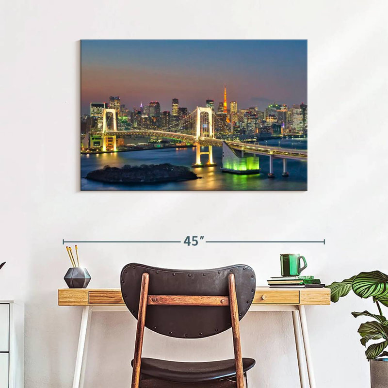 Tokyo Night Rainbow Bridge, 26" H x 39" W
