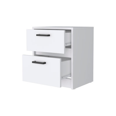 2 Nightstand In White For Bedroom - Offer A Practical Storage Solution Pure Provide Ample