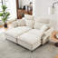 4 Canapé modulaire en velours côtelé confortable avec canapé de luxe (chambre beige, appartement)
