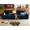 Canapé modulaire 35 po à 3 places pour salon, canapé surdimensionné surdimensionné avec housses lavables, chenille bleu marine